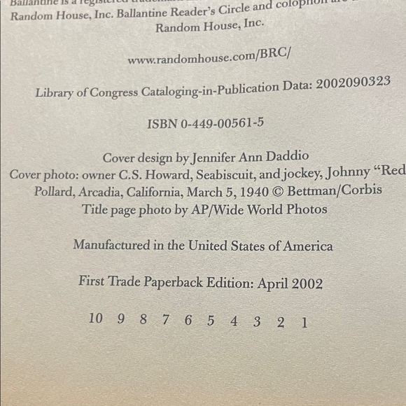 Seabiscuit: An American Legend Book Used Book - Picture 7 of 10